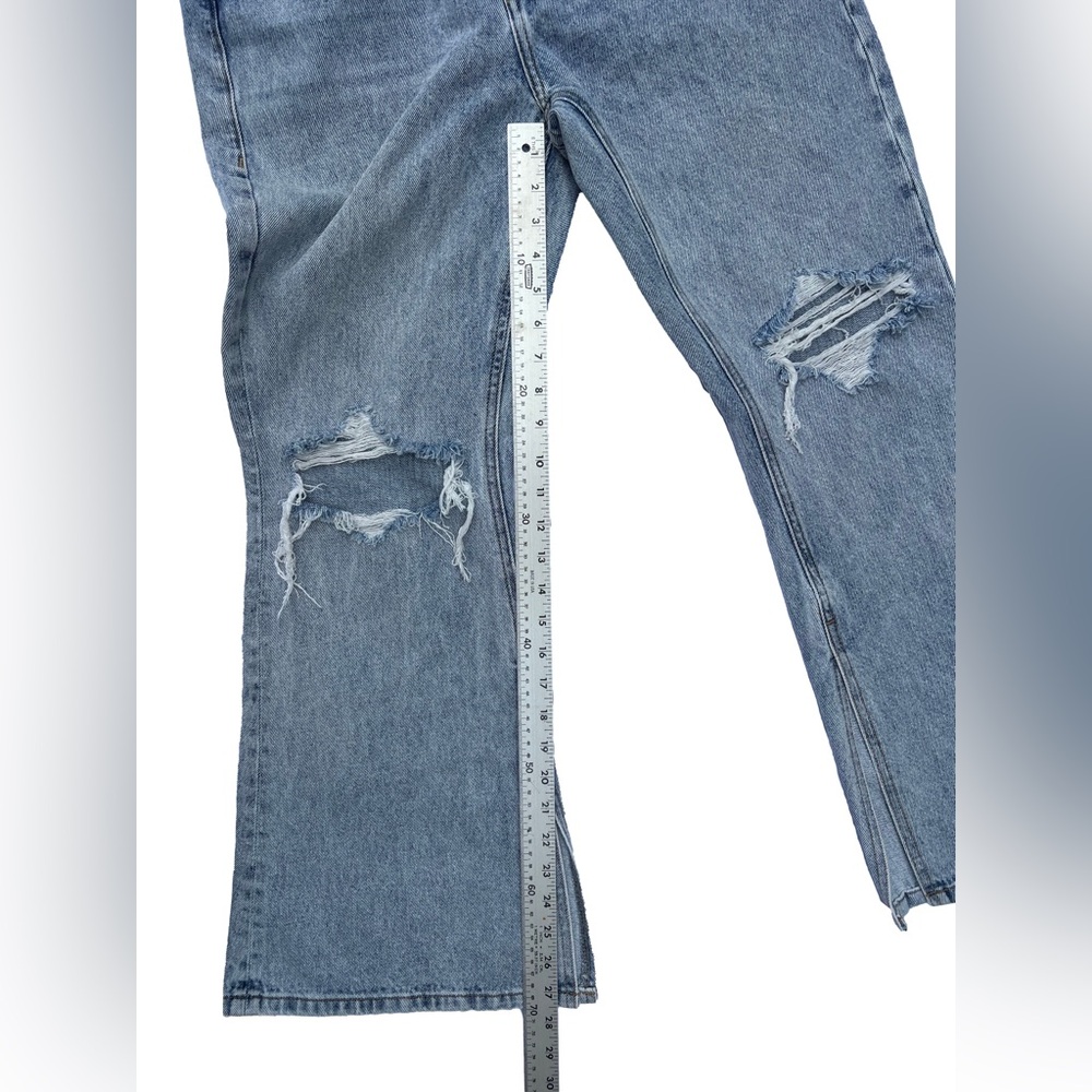 Rock & Roll Cowgirl Distressed Blue Flare Jeans Size 27 - Picture 5 of 11